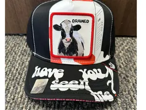 Goorin Bros (2023) “Drained” Trucker Hat Cow Patch Milk Carton “Have You Seen Me” Rare NWT