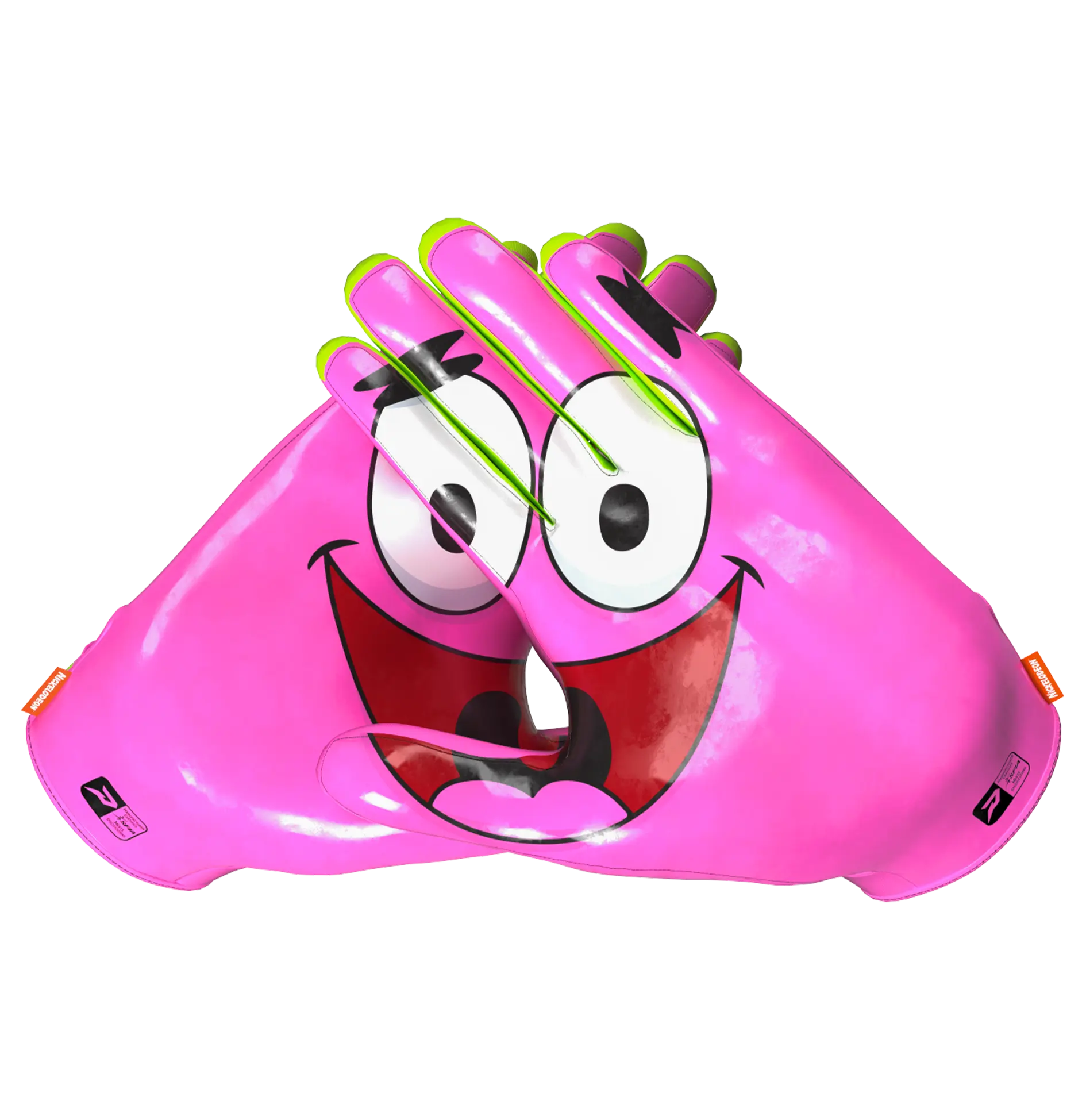 Patrick Star Football Gloves for Youth & Adult, All-Position Skill Gloves with Breathable Lycra and High-Stick Vapor-Stick Silicone Grip, Gloves For Football