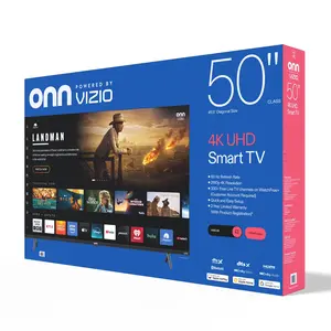 onn 50" Class 4K UHD Smart Television (49.5" Actual Diagonal) - Powered by Smart OS with Free Live TV/On Demand Content, Mobile App Control, Vivid True-To-Life Color & Exceptional Detail