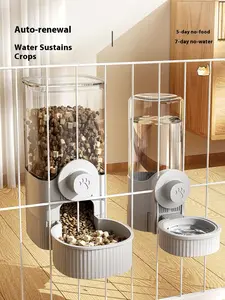 Automatic Wall-Mounted Pet Feeder & Water Dispenser - Large Capacity Bowls Perfect for Cats, Dogs, and Rabbits - Convenient and Hassle-Free Pet Care Solutions