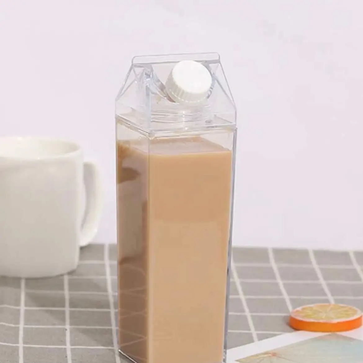 Square Water Bottle - Perfect for On-The-Go Hydration - Cup, Drinkware