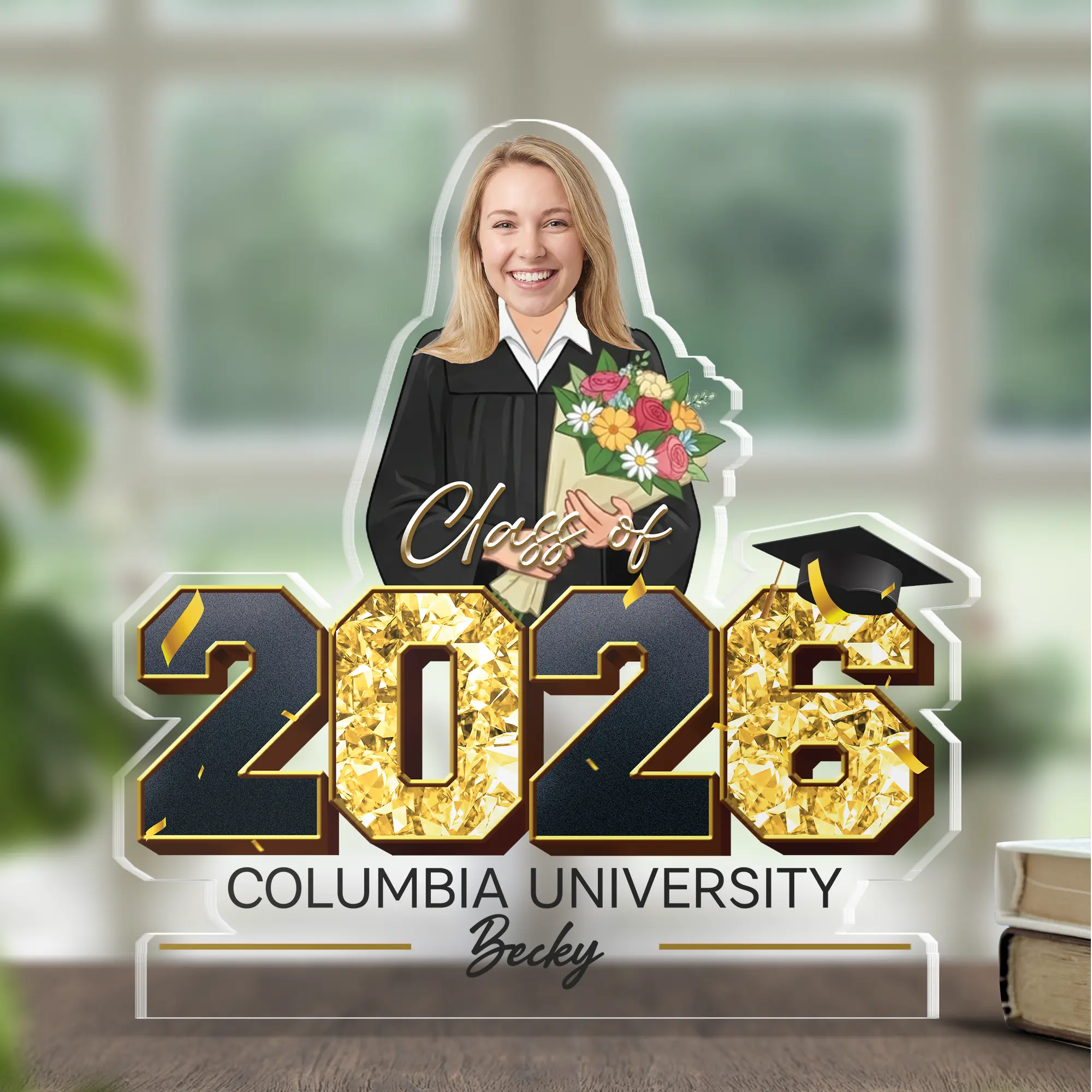 Personalized Class of 2026 Photo Graduation Acrylic Plaque – Custom Photo Keepsake