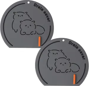 6 Pack Drain Cover Stopper, 6 inches Silicone Shower Drain Blocker for Bath and Shower, Rubber Tub Stopper for Kitchen and Tub Drain Plug for Easy Water Control