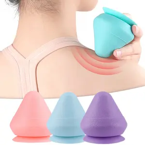 Silicone Massage Ball with Suction Cup, Self Massage Tool, Body Care Tool for Muscle Relaxation & Relief, Portable Design for Home & Travel Use