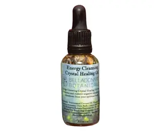 Belladonna Botanicals Energy Cleansing Crystal Healing Oil - Remove Negative Energy & Restore Balance Therapy Wellness - Infused for Spiritual Purification & Healing