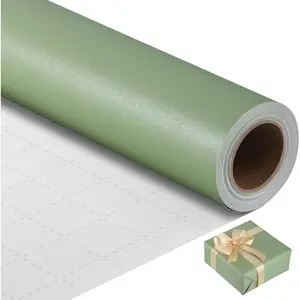 Green Wrapping Paper Roll -Mini Roll- 17 In X 33 Ft Sage Green  Wrapping Paper for Bouquet Wrap,  Shower, Wedding, Graduation, Birthday, Holiday