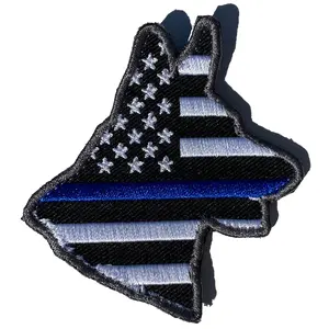 K-9 USA Thin Blue Line Flag Patch
