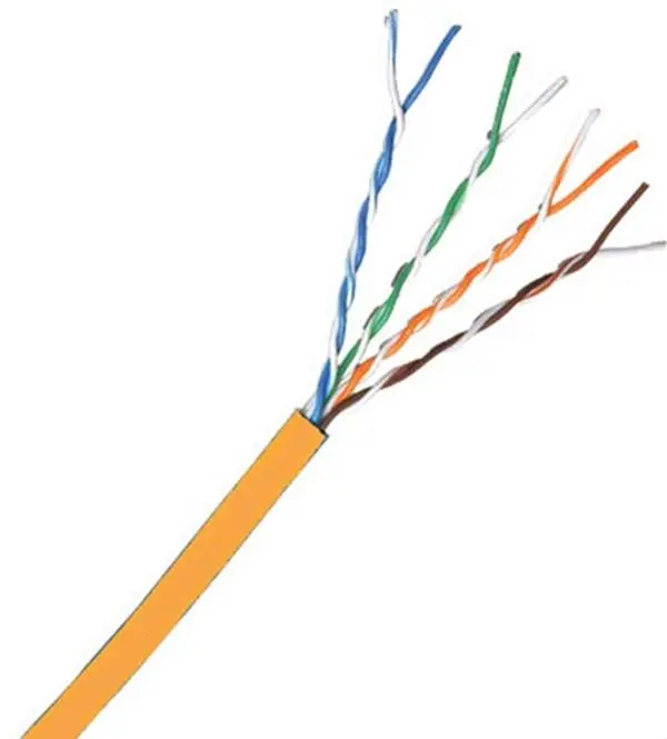 212 MAIN 4-Pair Unshielded Twisted Pair Cat 6 Ethernet Cable, 1000 ft 24AWG Solid Bare Copper Conductors, 24 AWG CMR In-Wall Rated Wire, CM/CMG Rated, ETL Verified, CSA Listed, HDPE Insulation, Orange, High Speed for 100Base-TX Networks