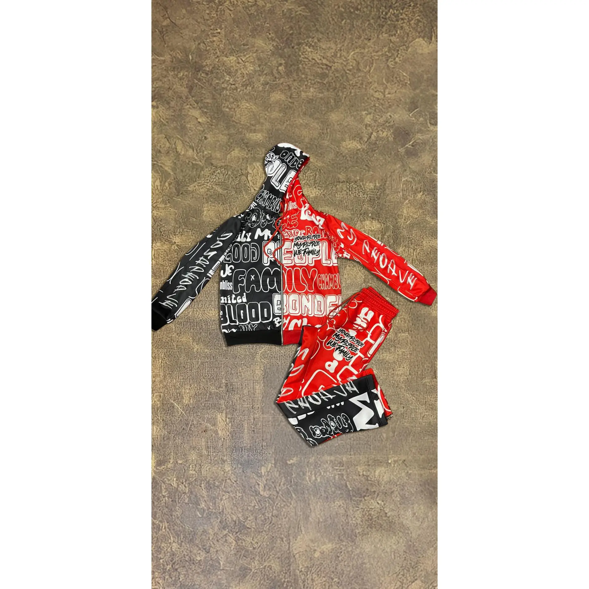 Red/Black Graffiti Chambliss Jogger Fit