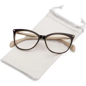 Non Prescription Glasses Frames For Women,Retro Cateye  Eyeglasses HD Clear Lens