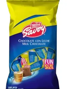 SAVOY Milk Chocolate Bar/ Barra de Chocolate de Leche Bolsa 10/15g