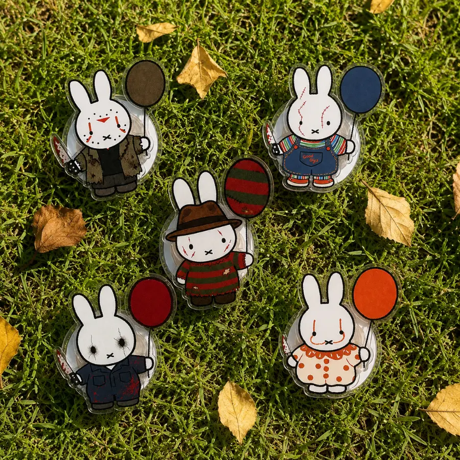 Vintage Cute Halloween Miffy MagSafe Phone Grip, Spooky Bunny Griptok, Retro Miffy Phone Stand, Halloween Bunny Accessory, Cute Ghost Costume Fan Gift