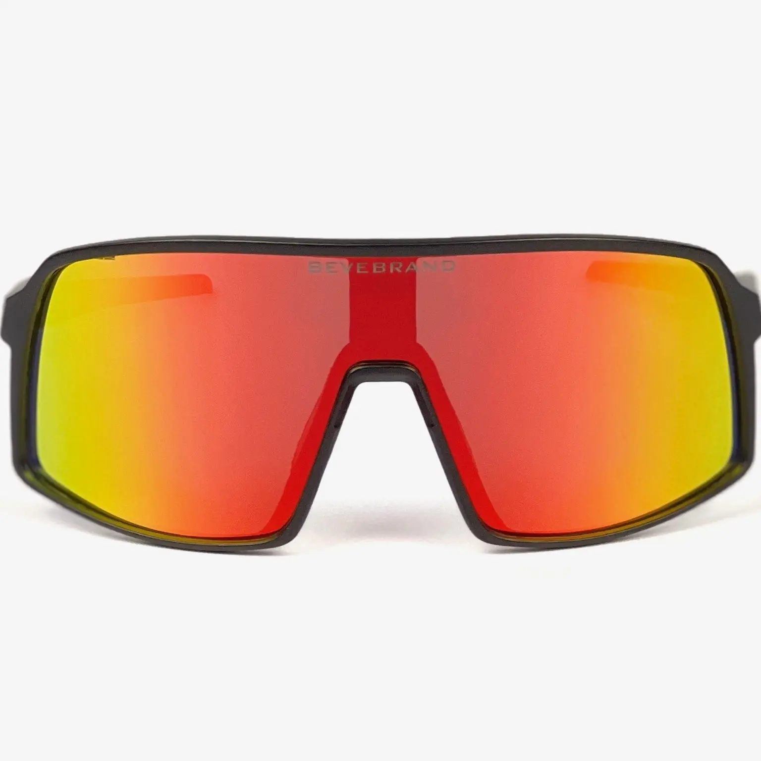 Polarized Sports Sunglasses Unisex Wrap Frame Black White  display picture 3
