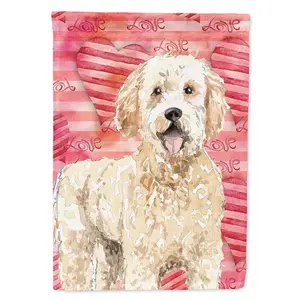 212 MAIN Goldendoodle Garden Flag for Dog Lovers, 11" x 15" Double-Sided Polyester Outdoor Decor, Weatherproof & Fade Resistant