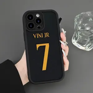 Vini Jr'S No. 7 Jersey Design Features Creative Personalized Phone Case, Show Your Unique Style, Suitable for iPhone 17 16, 15, 14, 13, 12, 11 Plus Pro Max
