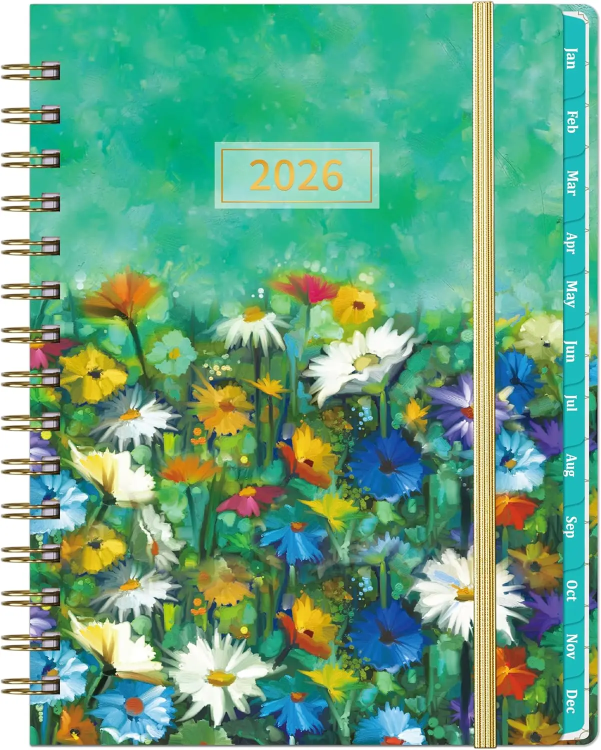 2026 Planner - Planner 2026 Weekly and Monthly, Jan 2026 - Dec 2026, 6.3’’ × 8.4’’, 12 Monthly Tabs, Hardcover, Elastic Closure, Inner Pocket