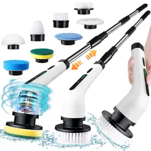 QUEP 9 in 1 Electric Spin Scrubber for Cleaning Bathroom: Cordless Power Shower Scrubber - Electric Cleaning Brush for Tile Tub Scrubberbrush. Cordless Electric Spin Scrubber Kit