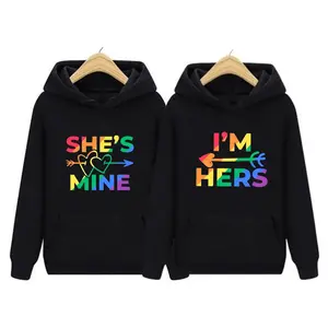 I'm Hers Shirt, She'S Mine Shirt, LGBTQ Matching Couple Hoodie, Pride Month Shirt, Lesbian Outfits Bestie Best Friend for Women Unisex, Perfect Gift Anniversary Clothes