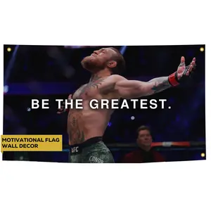 Gold Trident Conor Mcgregor Be The Greatest Motivational Gym Flag