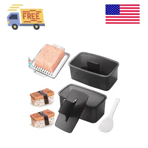 Musubi Press Mold Kit, 2 Pack Clear Musubi Maker with Stainless Steel