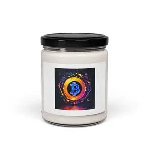 Cryptocurrency Scented Soy Candle, Bitcoin Decor, Gift for Tech Lovers, Eco-Friendly Candle, Home Fragrance, Crypto Enthusiast Gift soy wax