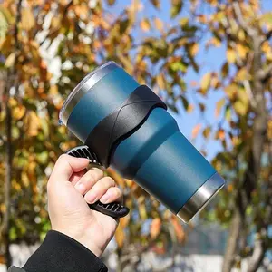 30oz Insulated Car Cup Holder with Water Cup Handle - Keep Your Drink Secure and Hot!