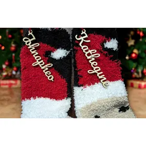Personalized Christmas Stocking Tags Wooden Name