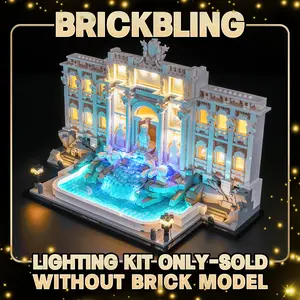 【BrickBling LED Light Kit】for  Architecture Trevi Fountain Building Set-21062,Easy Install LED Lights,Illuminations Decorations,DIY assembly toy ,Gifts for boys and girls.