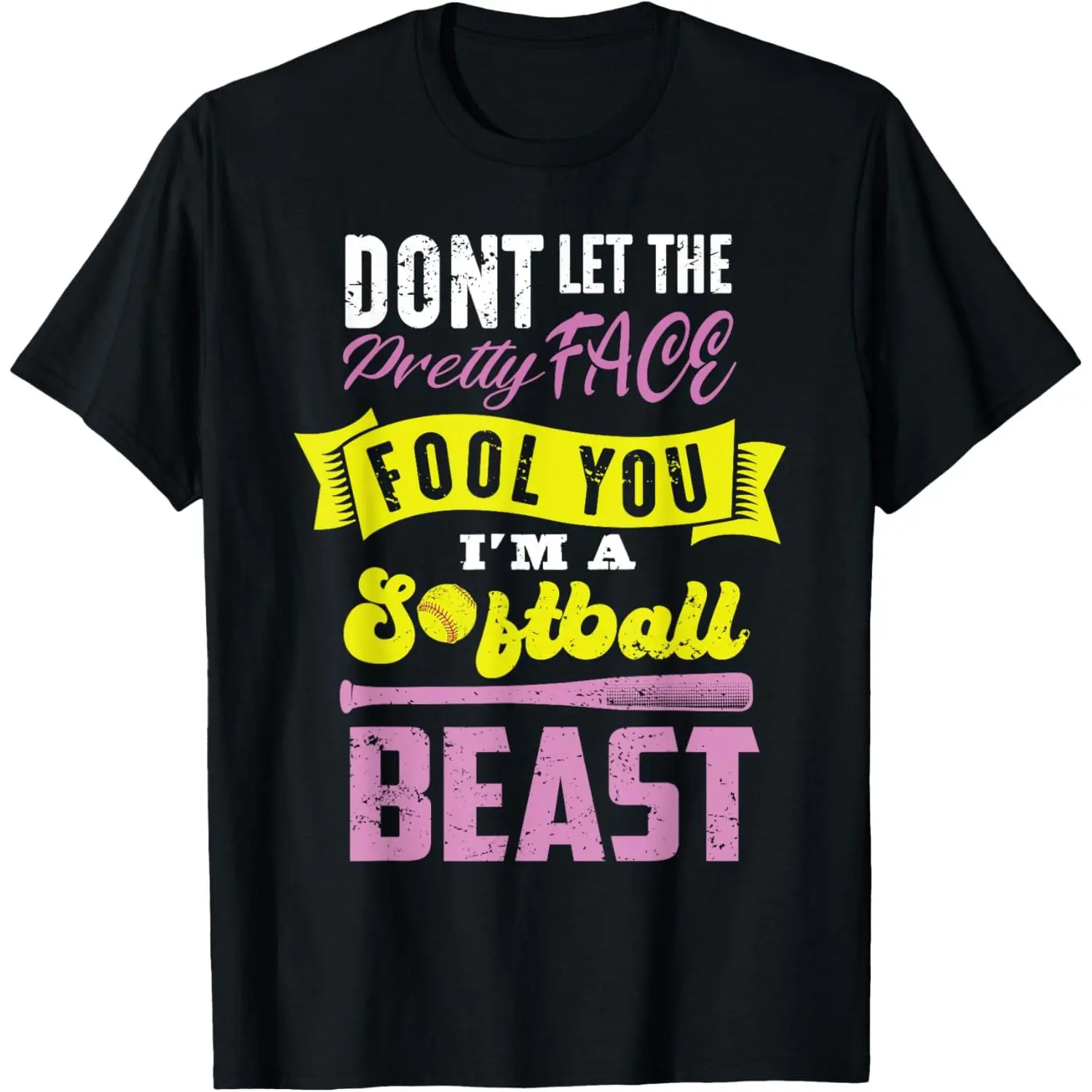Women's Cotton Short-Sleeve Casual Graphic T-Shirt - Funny Fastpitch Catcher Softball Game Gift for Everyday Wear