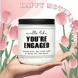 Engagement Candle - "YOU'RE ENGAGED" Message in Gift Box, Long-Lasting Soy/Beeswax Wedding Proposal Candle with Elegant Bottle,  Bride & Groom Gifts for Anniversary, Wedding Prep - Ideal for Her, Him, Couples, Wedding Gifts, Anniversary Present,