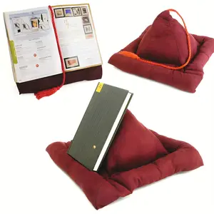 Pyramid reading pillow, Backrest, free your hands, comfortable reading, with storage bag and tassel bookmark, suitable for iPad and Kindle, suitable for reading on your knees, a gift for reading lovers, a perfect Christmas gift.