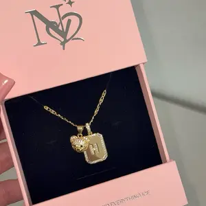 Teddy Initial Necklace | Iced Out Letter Pendant | Nova Rose Jewelry