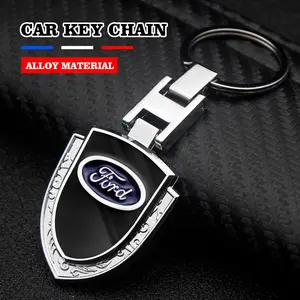 Ford Car Shield Keychain, Durable Scratch-Resistant Rust-Free, Anti-Loss Key Ring, Stylish Design, High-End Car Accessories
