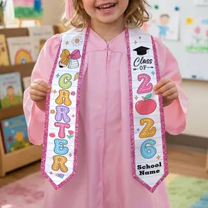 Custom Name Kid Graduation Stole, Grad Gift for Kids, Class of 2026 Kindergarten Stole, Kids Graduation Sash, Preschool Graduation Stole, graduation gifts, kids graduation gifts, kids graduation