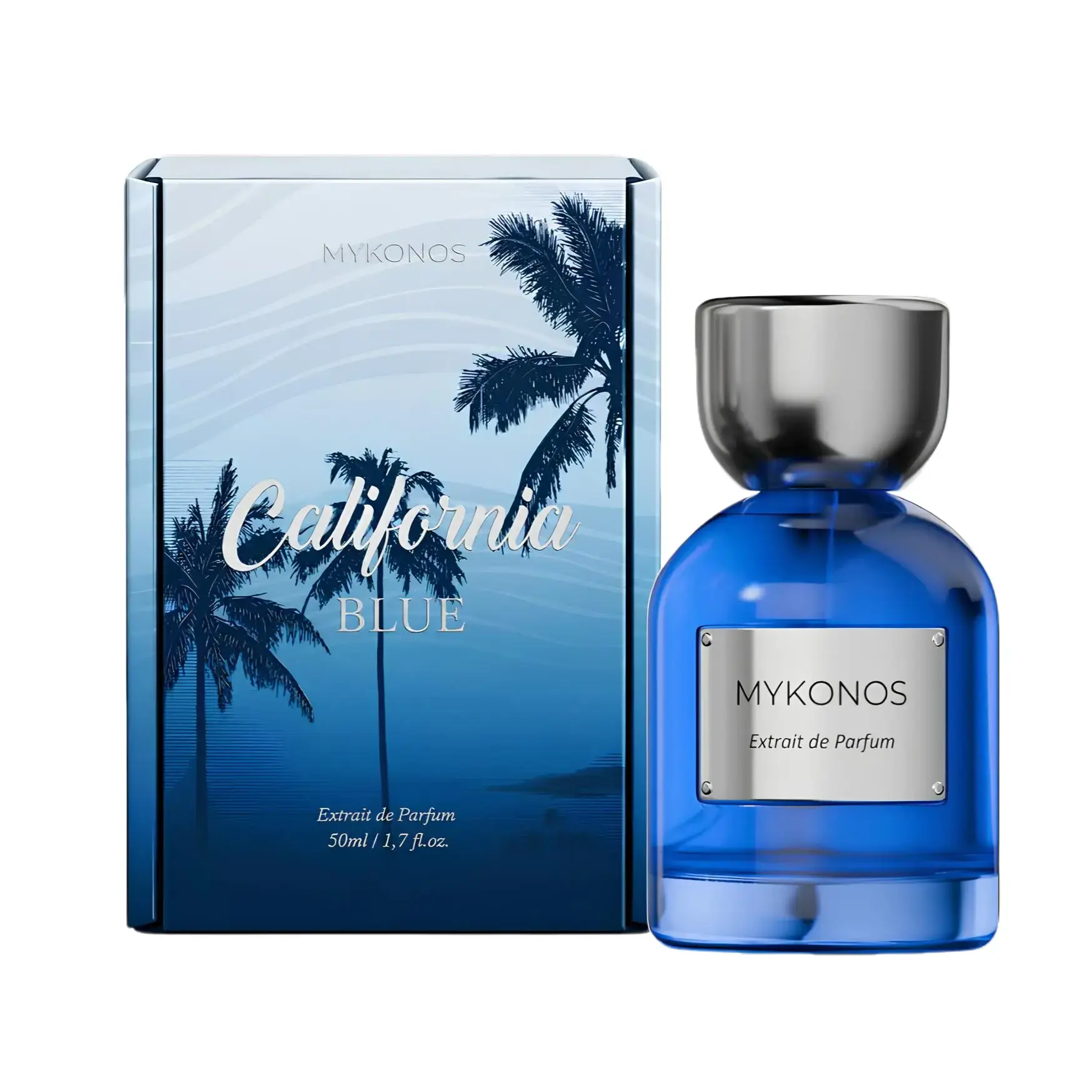 Mykonos California Blue for Unisex Extrait de Parfum Spray, 1.7 Ounce