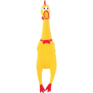 POPLAY Screaming Chicken, Squeaky Chicken Dog Toys Gag Gifts Prank Novelty Toy Party Favors for Kids Adults April Fools Pranks Goodie Bag Fillers Basket Stuffers