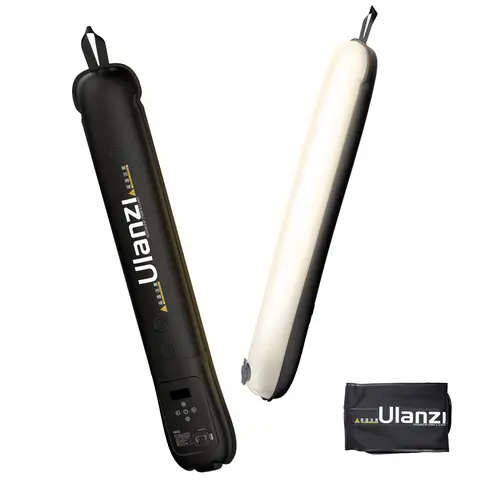 Ulanzi Portable Inflatable Air Tube Light UA12-UA20, Compact Photographic Fill Light Kit - Handheld Magnetic Mount 12W-20W, 2700K-6500K, CRI 95+, 12 Preset Effects, 1/4" Stand Mount, Easy Deflation, 55 Minutes (UA20) for Video Streaming & Photography