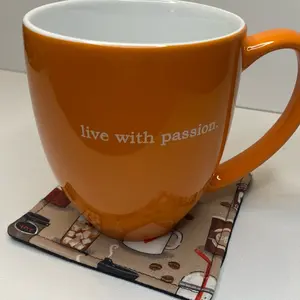 Handcrafted Reversible Coasters - Set of 4-Lightweight and Heavyweight Options Available - Coffee, Fabric Tableware Mugs