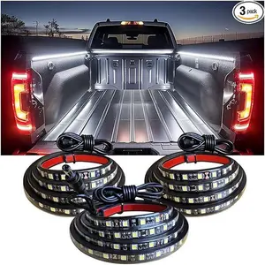 Truck Bed Lights LED Strip 3Pcs 60Inch, Cool Pickup Truck Bed Accessories Kit, Waterproof 12V 270 LED Lighting Strip for Pickup Camper Van SUV RV Boat