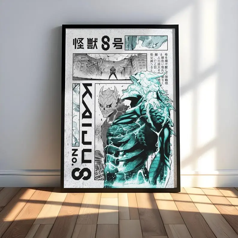 Kaiju No.8 Poster, Monster Transformation Manga Panel Print, Anime Wall Art, Japanese Aesthetic Decor, Gift For Fans