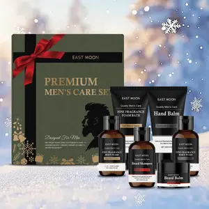 Men's Christmas Grooming Set, Body Face Beard Daily Fresh Care, Holiday Gift, Moisturizing, Soothing, Nourishing, Men's Christmas Grooming Set, Beard Care Kit