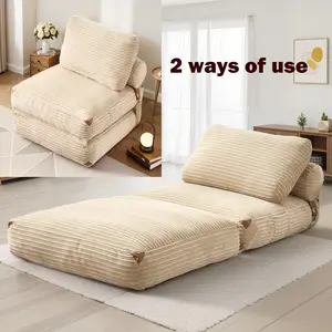 Weaxty W Folding Sofa Bed, Convertible Sleeper Chair with Pillow Foldable Mattress with Back Support,Space Saver Modern Comfy Couch