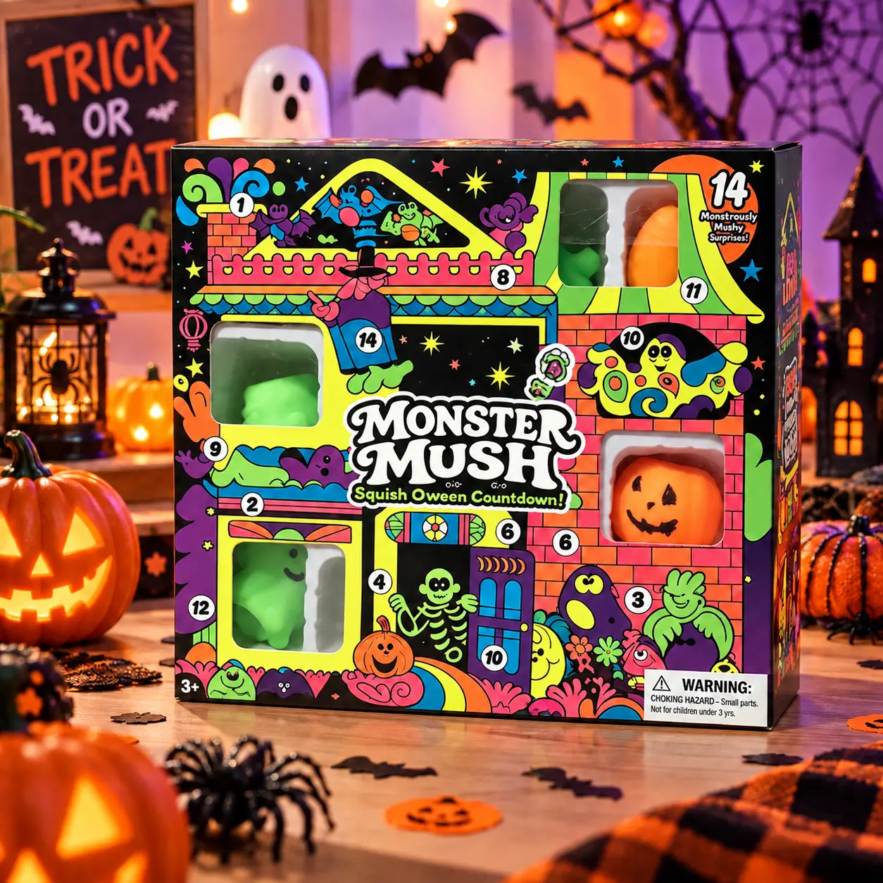 Halloween Squishy Advent Calendar – 14 Days of Monster Squishy Surprises & Spooky Gifts