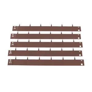 5 Pack Steel Lawn Edging 39 Inch Length 3 Inch Height Total 16 25 ft Flexible Landscape Border with Tip Teeth for Garden Yard Flower Bed Weed Barrier Nano Baking Paint Brown