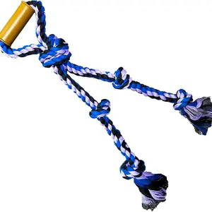 Large  Rope Toys for Aggressive Chewers Pitbull Tug of War Interactive Heavy Duty Outdoor Medium Large Breed XL   Rope  Durable  Tug Toys Tough Pull Rope with Handle