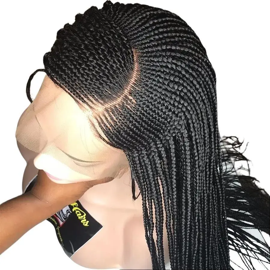 DOSAY Synthetic Side Part Cornrow Braids Wigs 36 Inches Full Lace Front Blonde Braided Wig for Black Women with Baby Hair Knotless Box Braid