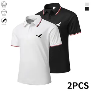 Two-piece set - men's polo shirt, regular fit, casual wear, ideal for outdoor sports and home wear