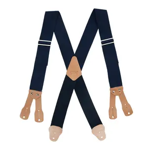 CTM Men's Big & Tall Non-Elasticized Button End Work Suspenders