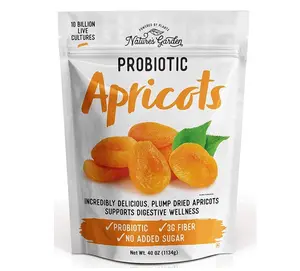 Nature's Garden Probiotic Apricots - Probiotic Dried Fruit, Apricots, Gluten-Free, Dairy-Free, Vegan – Bulk 40 Oz Bag Snack, Candy , Nuts