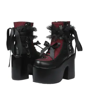 Goth Lolita  Chunky Platform Punk Ankle Boots